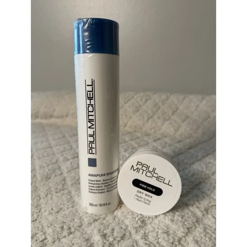 Paul Mitchell Firm Hold Dry Wax 50g 100% Vegan + Awapuhi Shampoo 300ml. New
